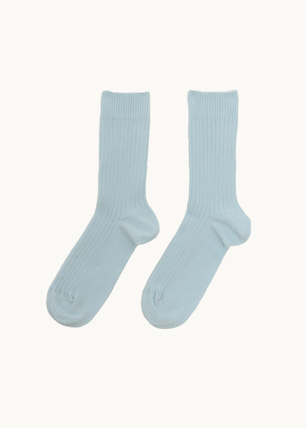 Baserange Rib Overankle Socks (Lagoon Blue) | Penny Sage